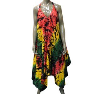 Belma Fashions Rasta Tank Jumper Dress/Suit, Women's Size OS - Yellow/Green/Red